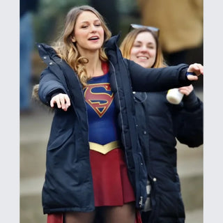 Supergirl  Melissa Benoist zip Coat  For Men & Women