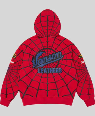 Supreme x Vanson Leathers Spiderman Hoodie