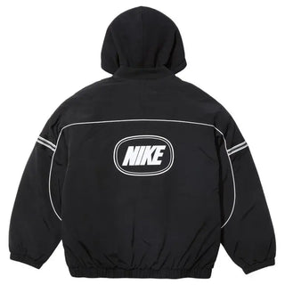 Supreme  Nike Nylon Black Hooded Jacket- back image