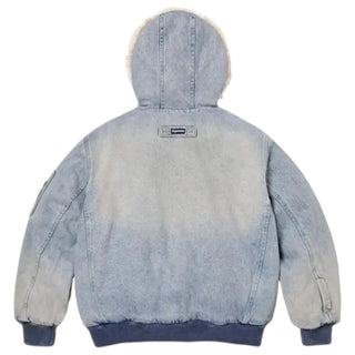 Supreme SS26 Reversible Faux Fur Hooded Work Blue Jacket