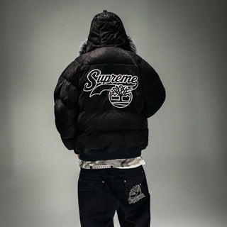 Supreme Timberland Suede black Puffer Jacket