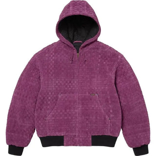 Supreme Woven Suede Work Purple Jacket