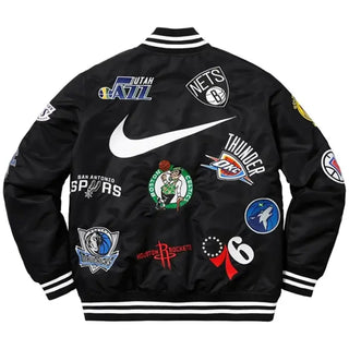 Supreme X Nike x NBA Teams Warm Up Varsity Black Jacket