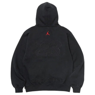 Supreme x Jordan Hooded Black Zip Sweatshirt