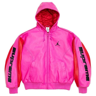 Supreme x Jordan Hooded Leather Jacket
