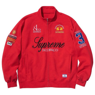 Supreme x La Martina Red Zip Up Sweatshirt