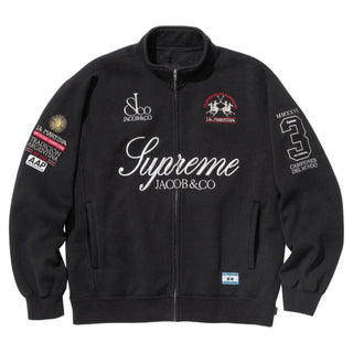 Supreme x La Martina Zip Up Black Sweatshirt