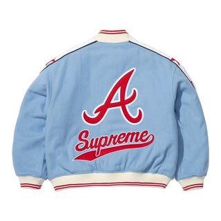 Supreme x Mitchell & Ness Atlanta Braves Varsity Jacket