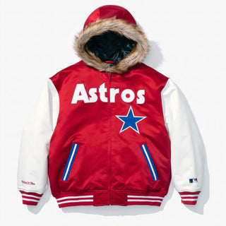Supreme x Mitchell & Ness Houston Astros satin hooded jacket