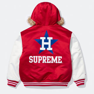 Supreme x Mitchell & Ness hooded Houston Astros Satin jacket