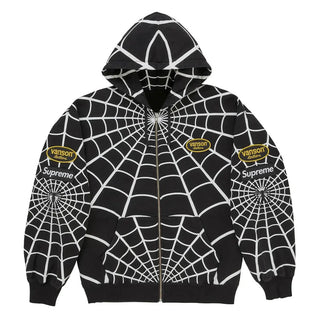Supreme x Vanson Leathers Spiderman Black Hoodie
