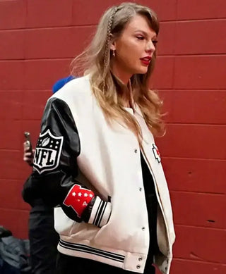Taylor Swift Chiefs White & Black Jacket