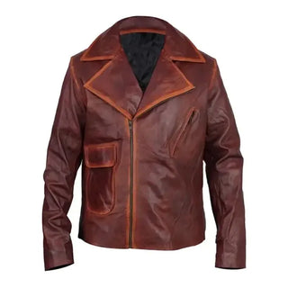 The First Avengers Captain America Distressed Brown Leather Jacket