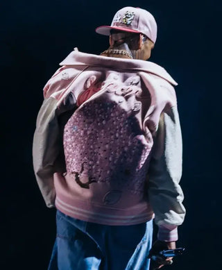 The R&B Tour Chris Brown Sakura Varsity Jacket For Men & Women