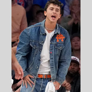 Timothee Chalamet Chrome Hearts Blue Denim Trucker Jacket