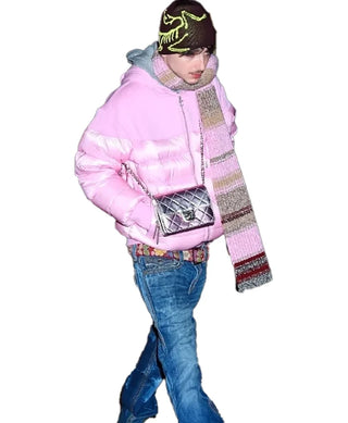 Timothee Chalamet Puffer Pink Puffer Jacket
