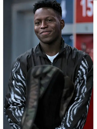 Toheeb Jimoh Ted Lasso S04 Zebra Printed Black Jacket