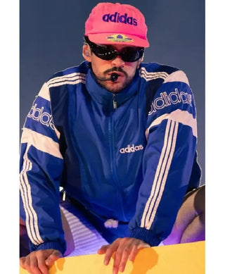 Bad Bunny Tour 2026 Blue Adidas Track Jacket