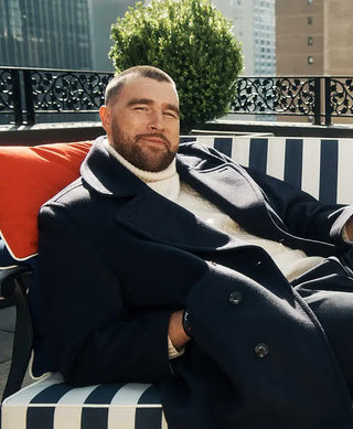 Travis Kelce Tommy Hilfiger Wool Peacoat