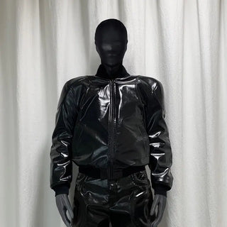 Travis scott ye chicago concert black leather jacket