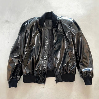 Travis scott ye chicago concert black leather jacket For Men & Women