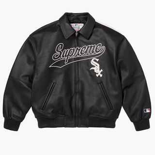 Tyga Supreme x Chicago white soy Coachella 2026 Black Leather Jacket