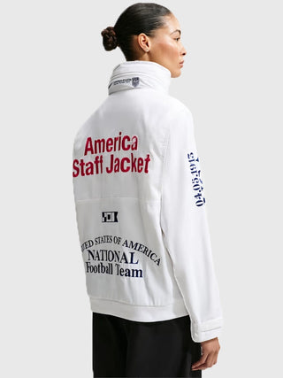 USA x VAA Woven Staff White Zip Jacket