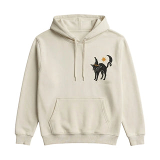 Vintage Halloween Black Cat Pumpkin Hoodie
