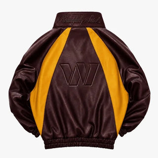 Washington Commanders Kru Leather Track Jacket