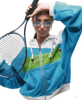 Wii Tennis Hooded Jacket by Artificial Fever Hoodie