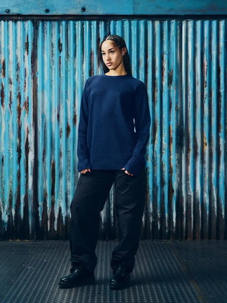 Worldwide Waffel Thermal Navy Sweatshirt