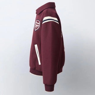 Zara x Arsenal FC Wool Burgundy Bomber Jacket