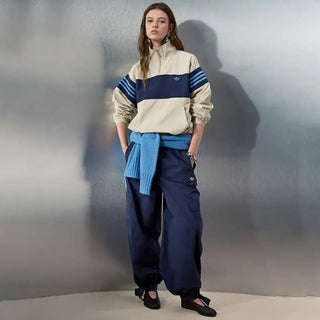 adidas Originals x ASOS overhead half zip Navy track jacket 

