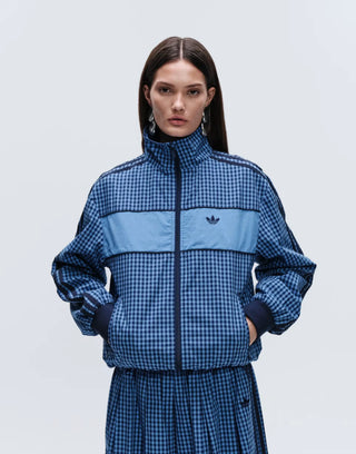 adidas x ASOS blue gingham jacket