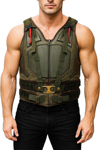 Mens Bane Knight Military Leather Cosplay Costume - Vests for Men