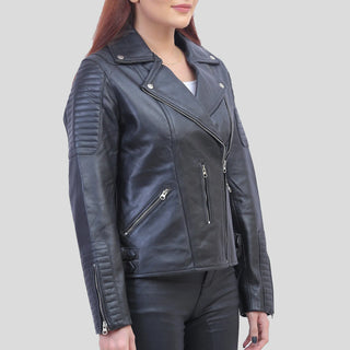 assymmetrical leather jacket