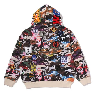 BAPE FW26 HYBRID CAMO MULTI BADGE HOODIE