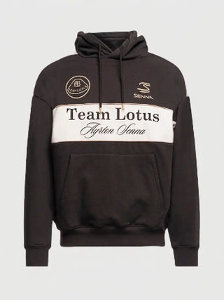 Ayrton Senna x Lotus F1 Black Hoodie 