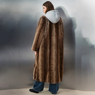 Adidas x ASOS Faux Fur Brown Coat