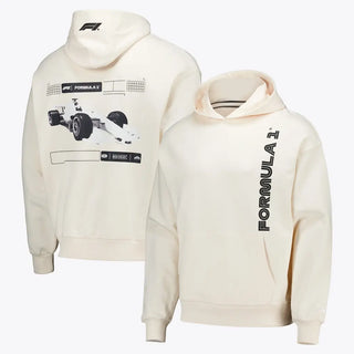 Formula 1 Elements Graphic White Hoodie