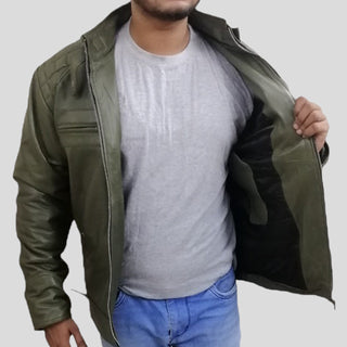 green motorcycle jacket