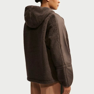 NikeSKIMS Sherpa Oversized Full-Zip Hooded Jacket
