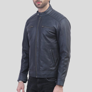 black quilted jacket