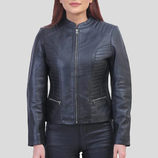 padded leather jacket