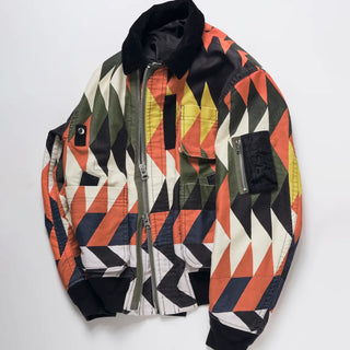 sacai x A.P.C Quilts Zipper Blouson Jacket 