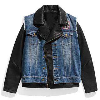 Tyrese Haliburton Triple H Denim Leather Jacket