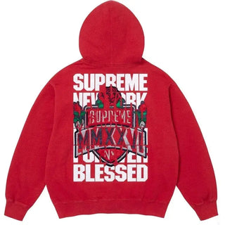 Supreme Blessed Appliqué Zip Up Hoodie