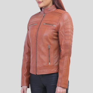 leather biker jacket women