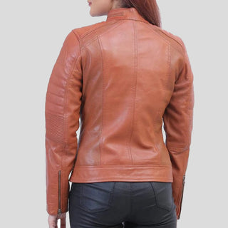 leather biker jacket women