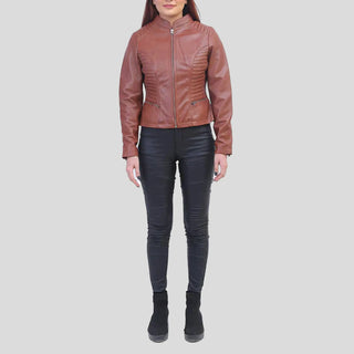 brown leather jackets women